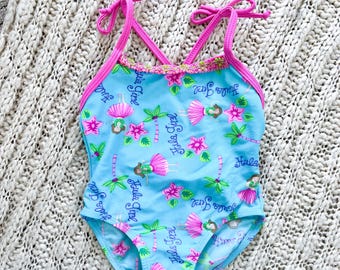 ヴィンテージ 2000年代 Circo製 フラガール ワンピース水着 (サイズ 2T)