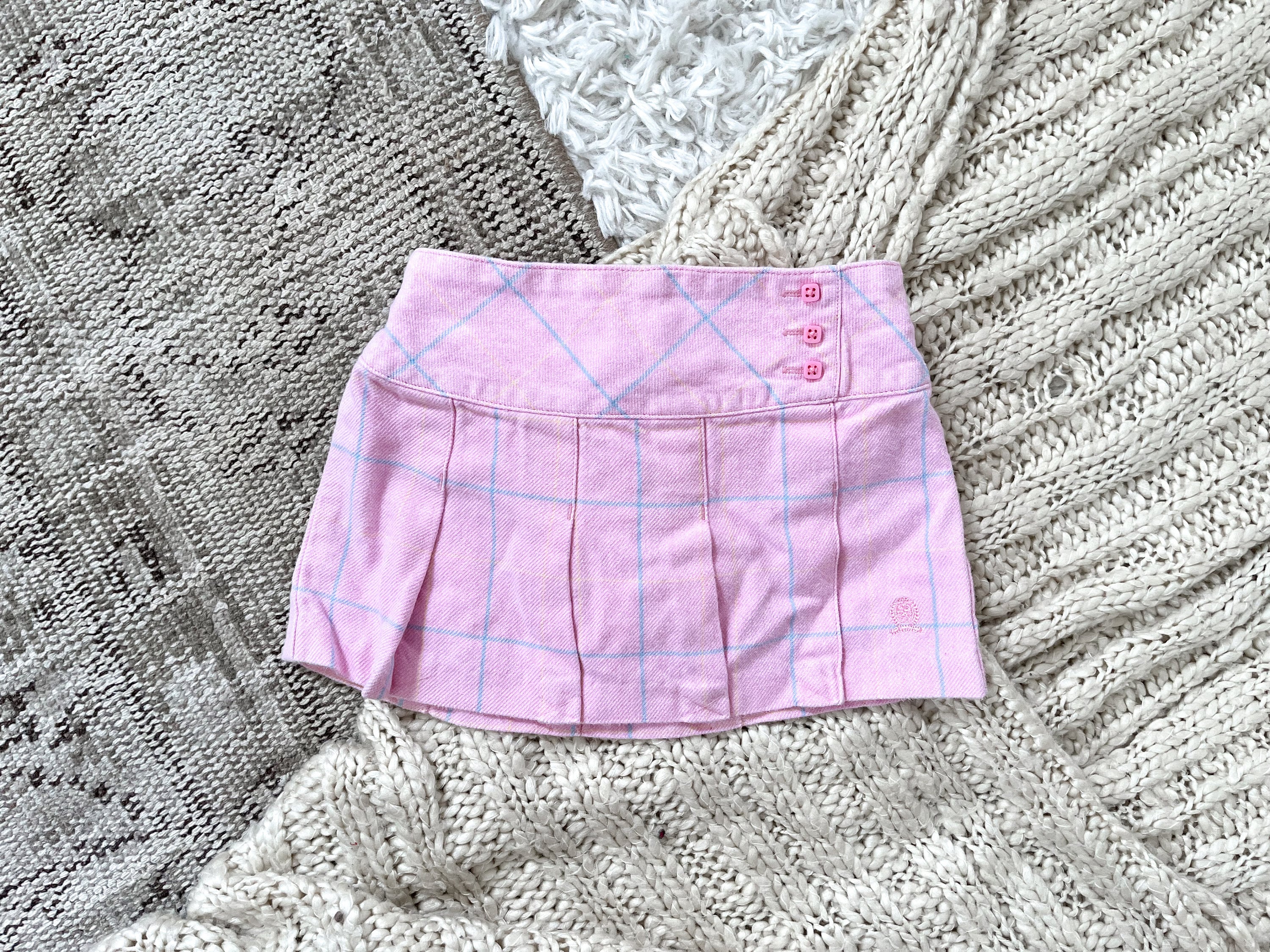 Vintage Y2K Tommy Hilfiger Baby Girl Mini Skirt with Bloomers built in Y2K  School Girl Mini Skirt Tommy Hilfiger 6-12 Months