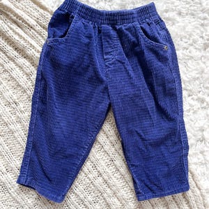 Vintage 1990s Oshkosh Baby Gender Neutral Corduroy Blueish Purple Pants Baby B’Gosh 18 Months
