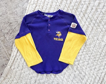 ヴィンテージ 90年代 ミネソタ・バイキングス サーマルシャツ (サイズS/8)