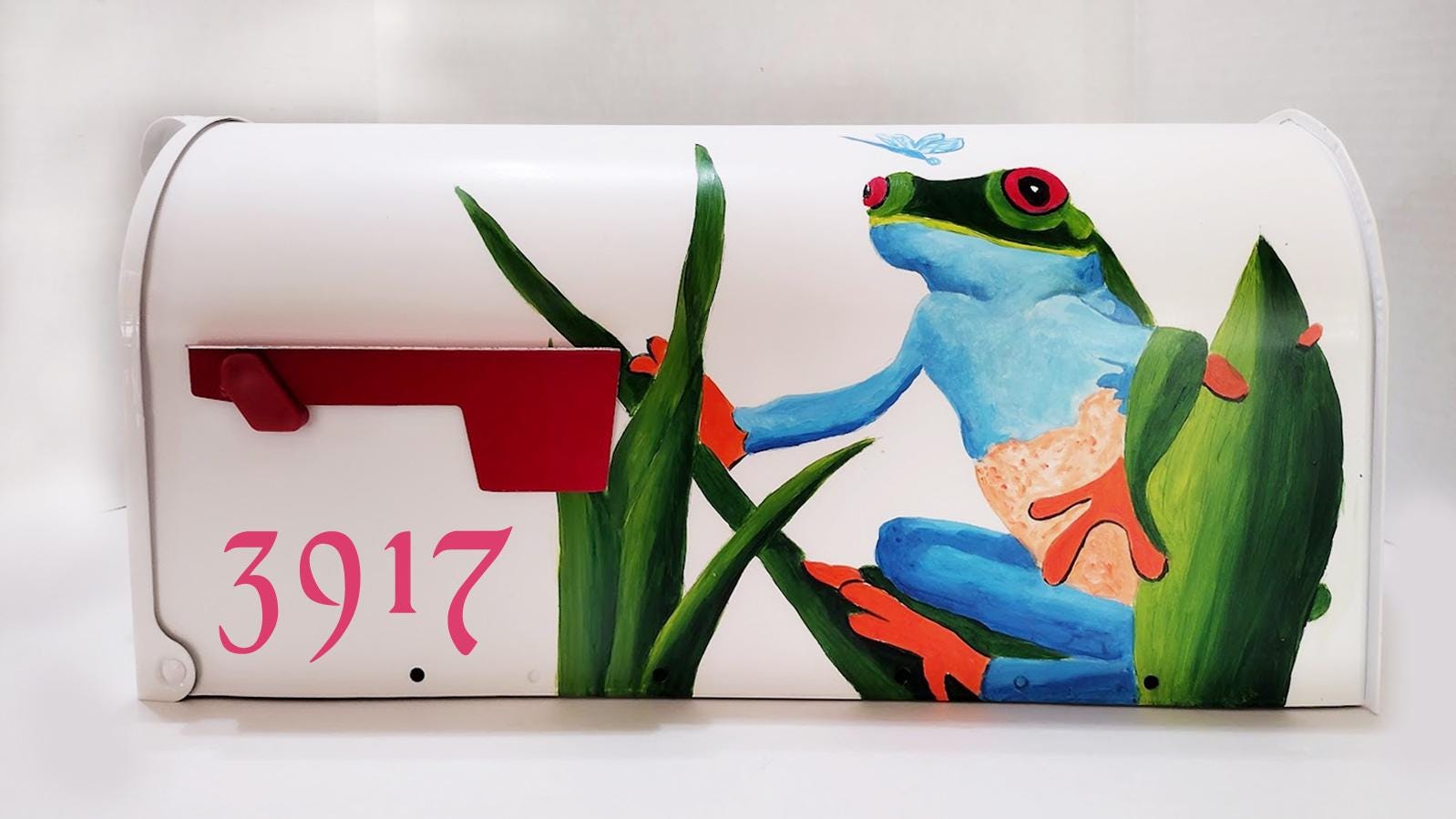 Frog In Mail Box Painted Frog Mailbox - Etsy