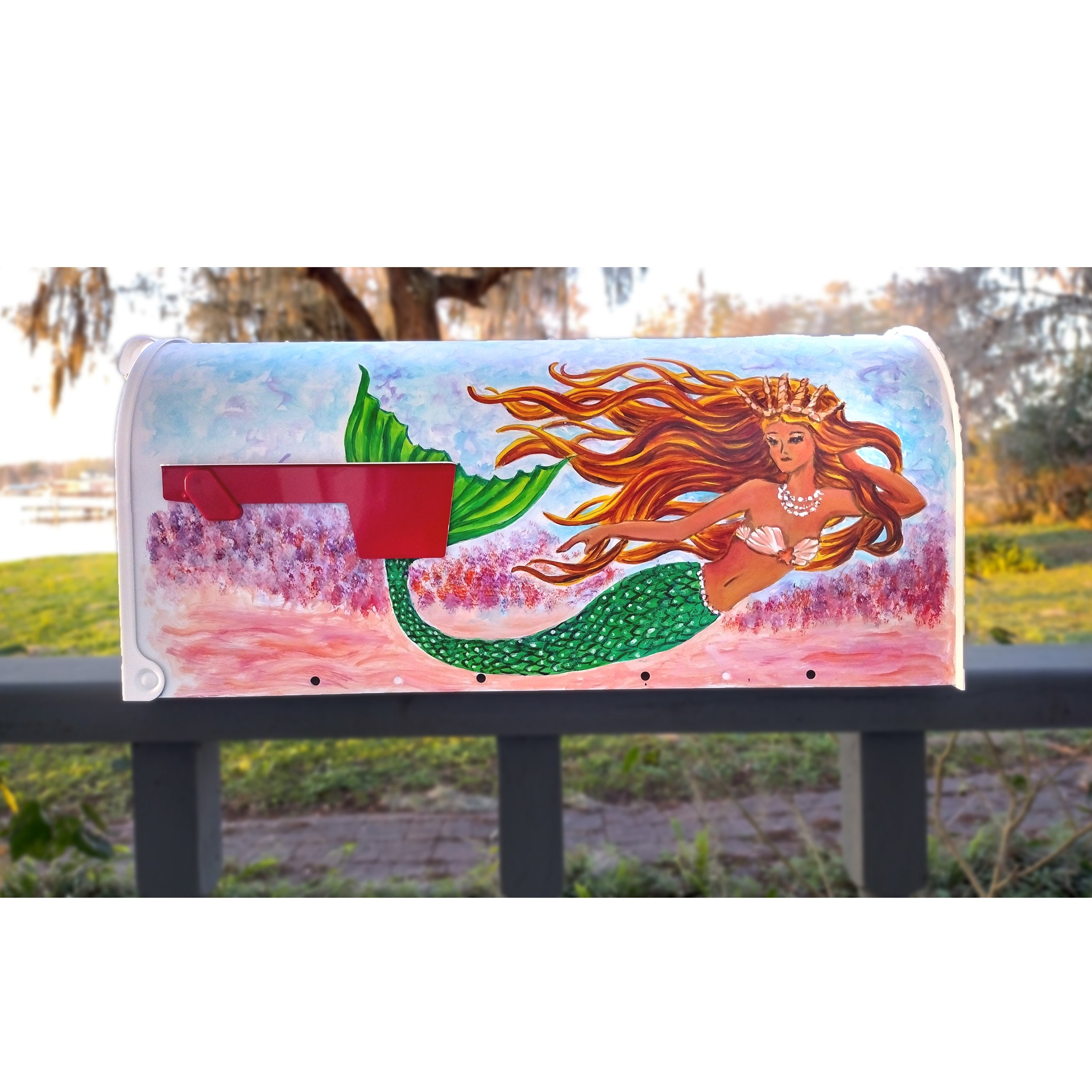 Custom Painted Mermaid Mailbox - Etsy