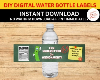 Water Bottle Labels | Teacher Appreciation | Digital Download