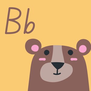 Animal Alphabet Posters A-Z, Nursery Art, Childcare