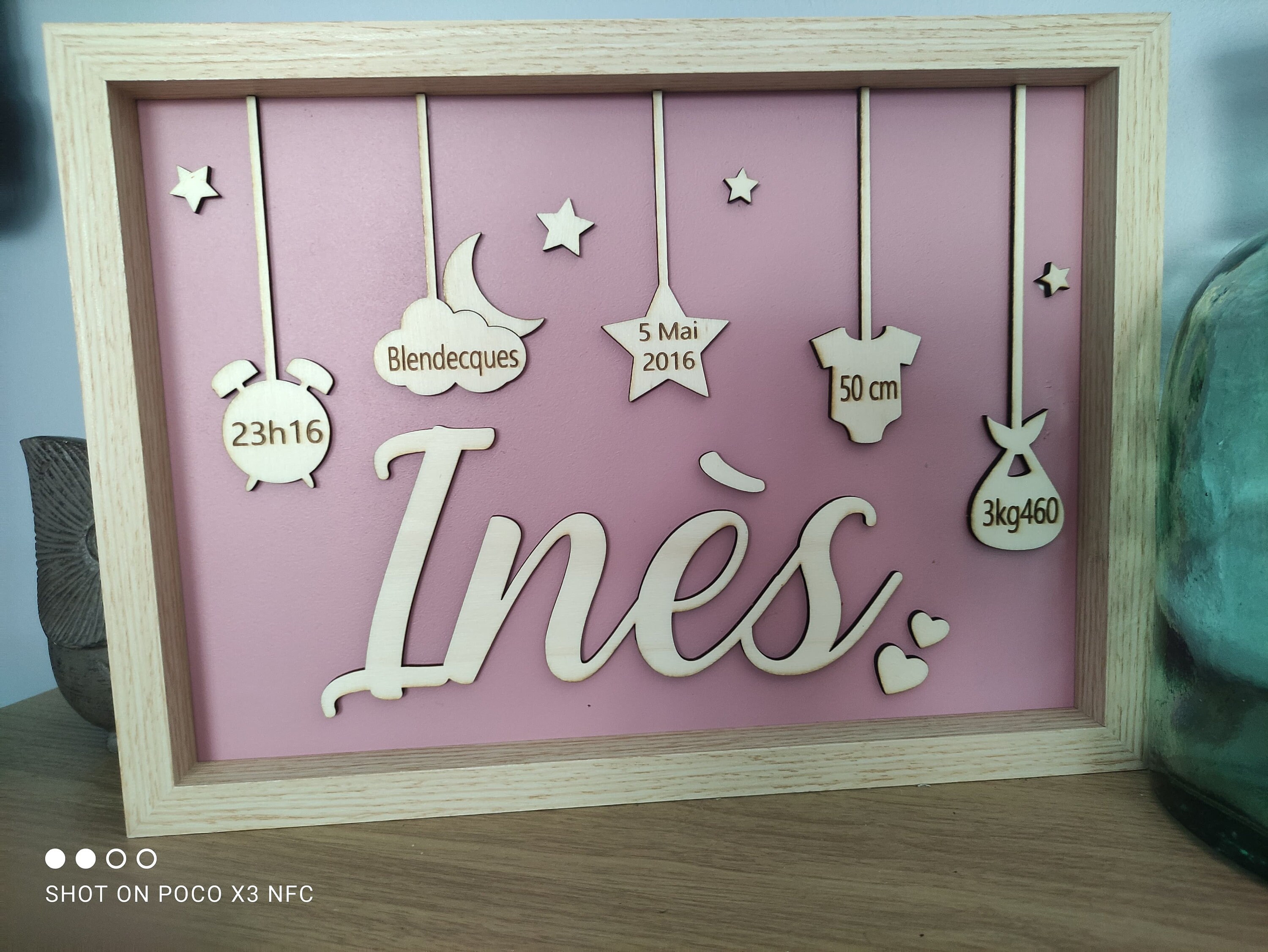 Cadre Naissance Personnalisé