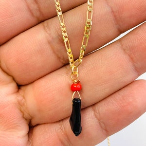 Azabache necklace 14k gold