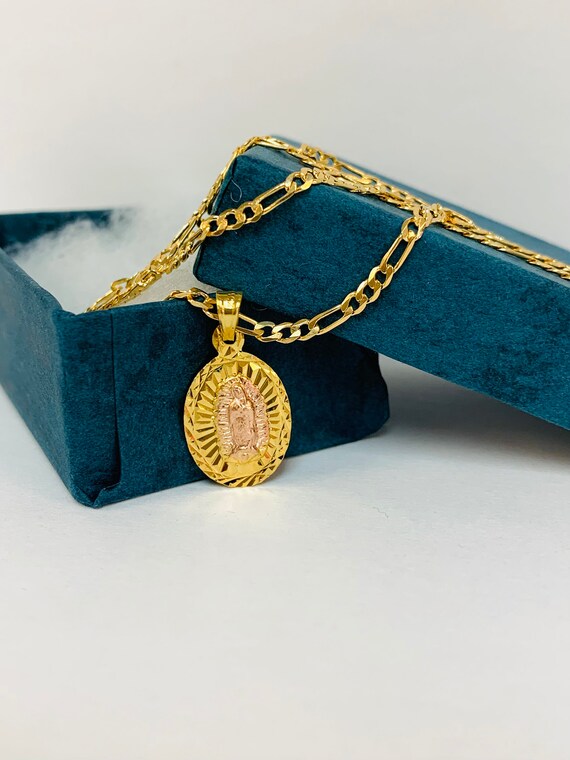 Virgen de guadalupe sale necklace rose gold