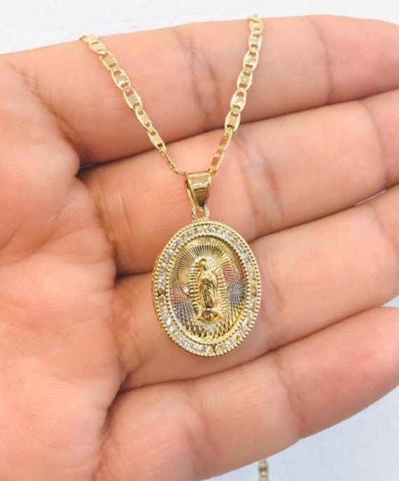 Virgen de 2024 guadalupe gold necklace