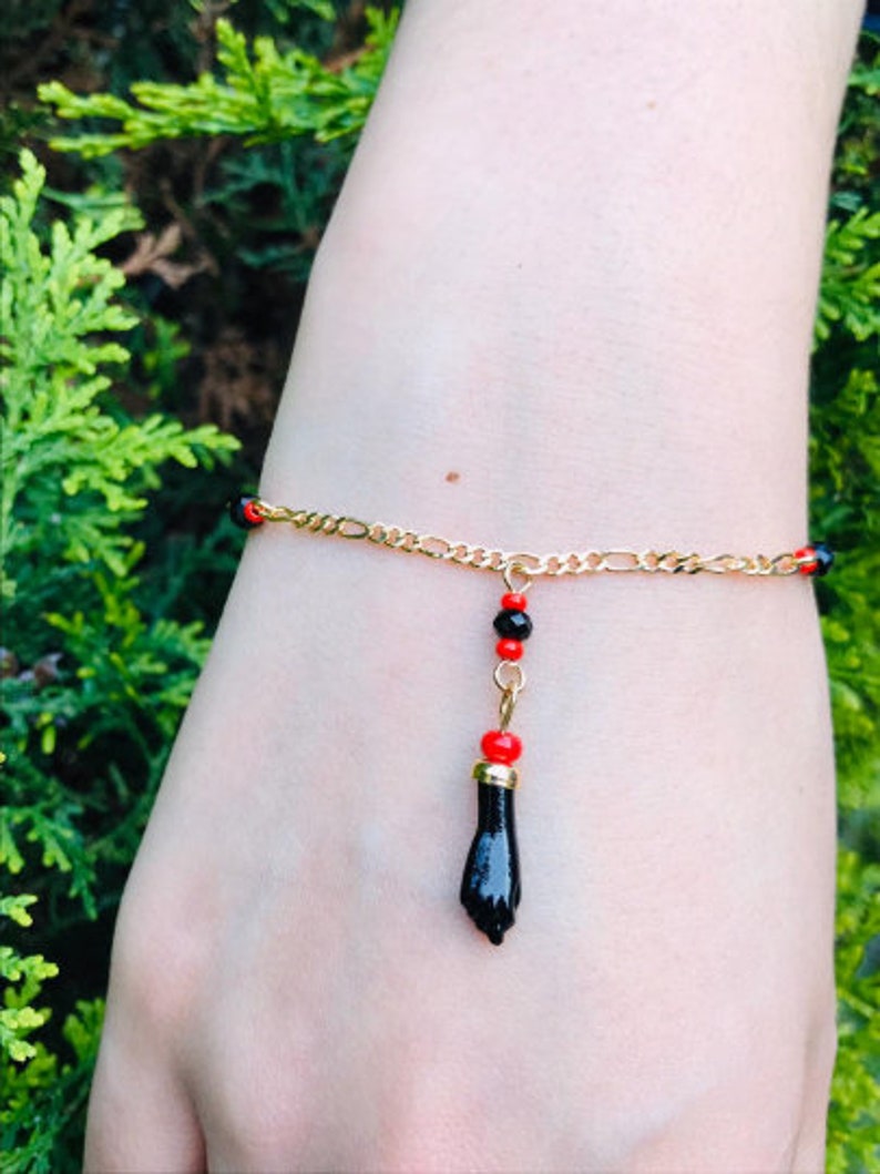 14K Gold Filled Women's Azabache Bracelet Good Luck Etsy