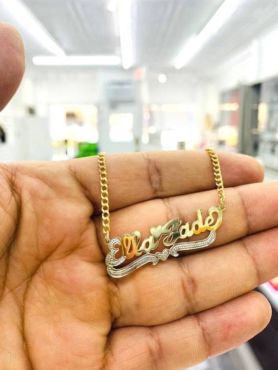 Gold name charms outlet