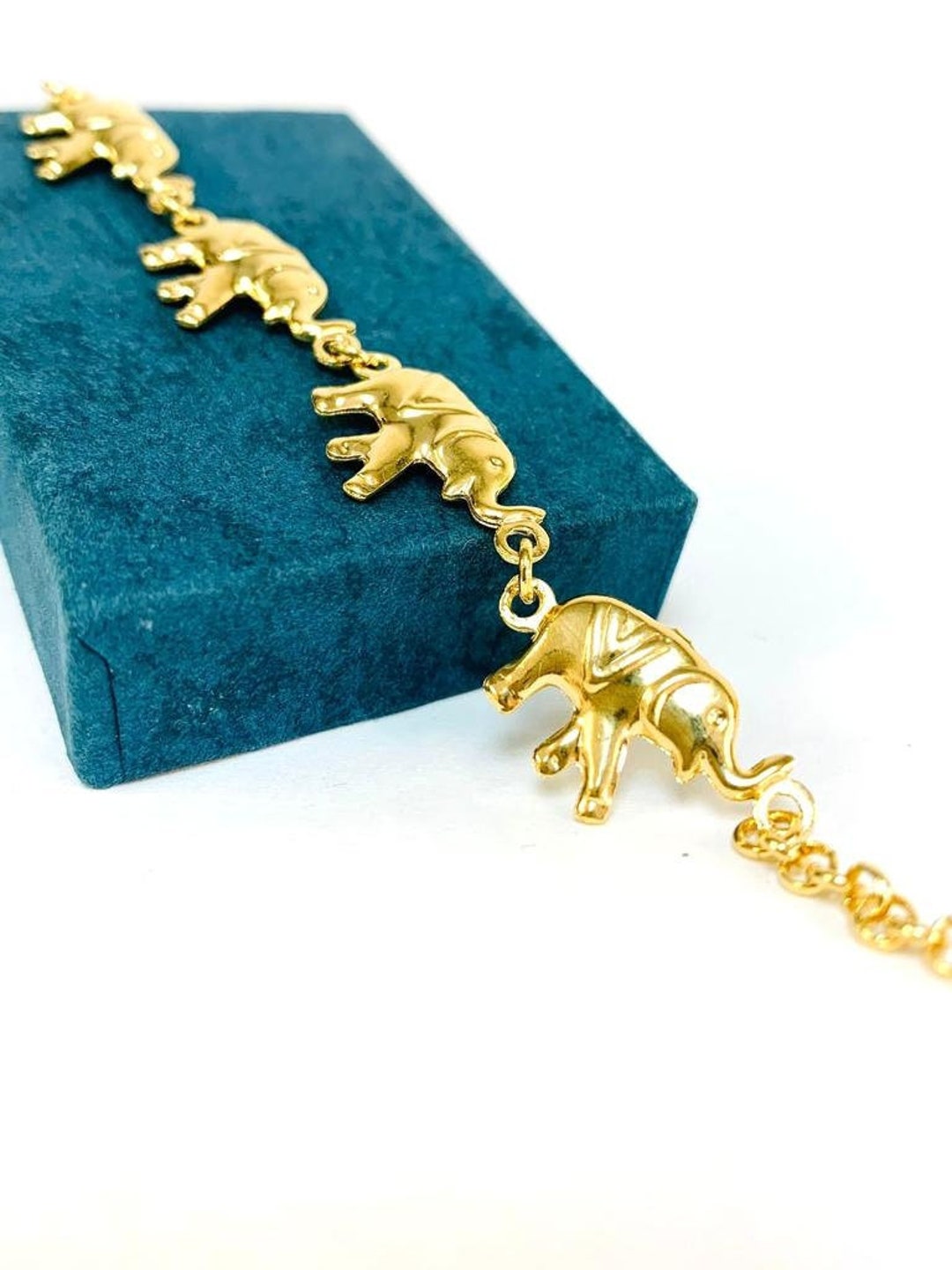 14K Gold Filled Elephant Bracelet for Women's/ Elephant Etsy