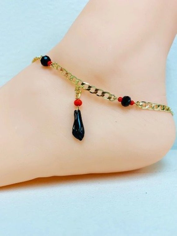 Starfish Cowrie shell anklet adjustable 5.5