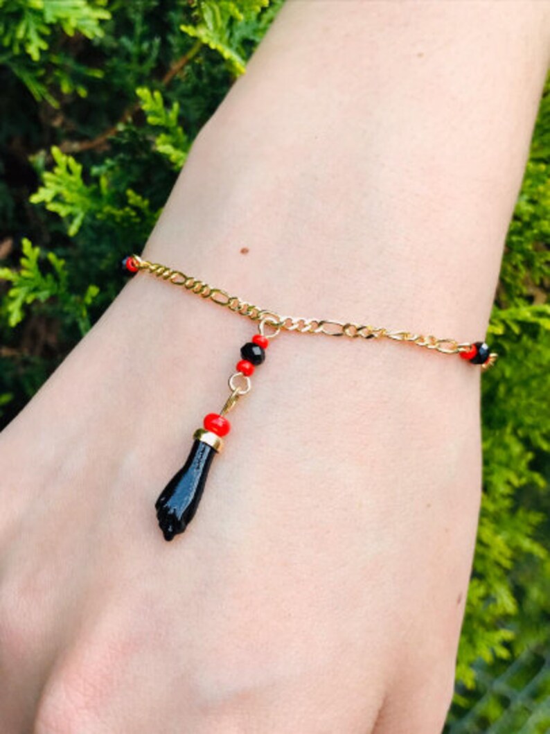 14K Gold Filled Women's Azabache Bracelet Good Luck Etsy