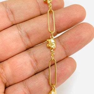 All Yellow Gold Filled Elephant Minimalist Bracelet for Good Luck Womens Bracelet Dainty Jewelry / Pulsera de Elefante para Buena Suerte Oro