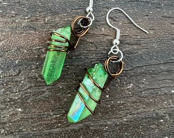 Kyber Crystal Inspired Earrings, Choose Color/Star Wars Lightsaber Jewelry