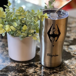 Skyrim Tumbler/Coffee Mug/Cup 20 oz Hot or Cold
