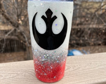 Star Wars Rebel inspiriert Glitzer Becher / Kaffeebecher / Wasserflasche 20 oz heiß oder kalt