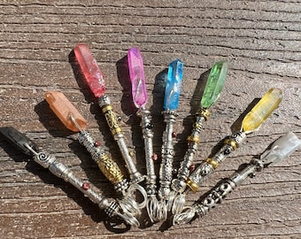 Mini Lightsaber Pendant with Kyber Crystal Blade, One-Of-A-Kind and Handmade to Order, Necklace or Keychain