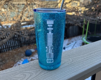 Obi-Wan Kenobi Glitter Tumbler/Taza de café/Taza 20 oz/Star Wars Inspired Gift Caliente o Frío