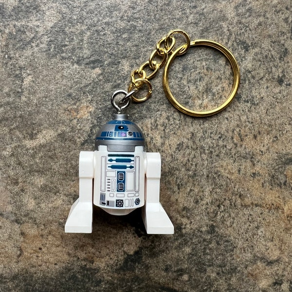 Star Wars R2D2 Keychain Mini Figure Lego Style