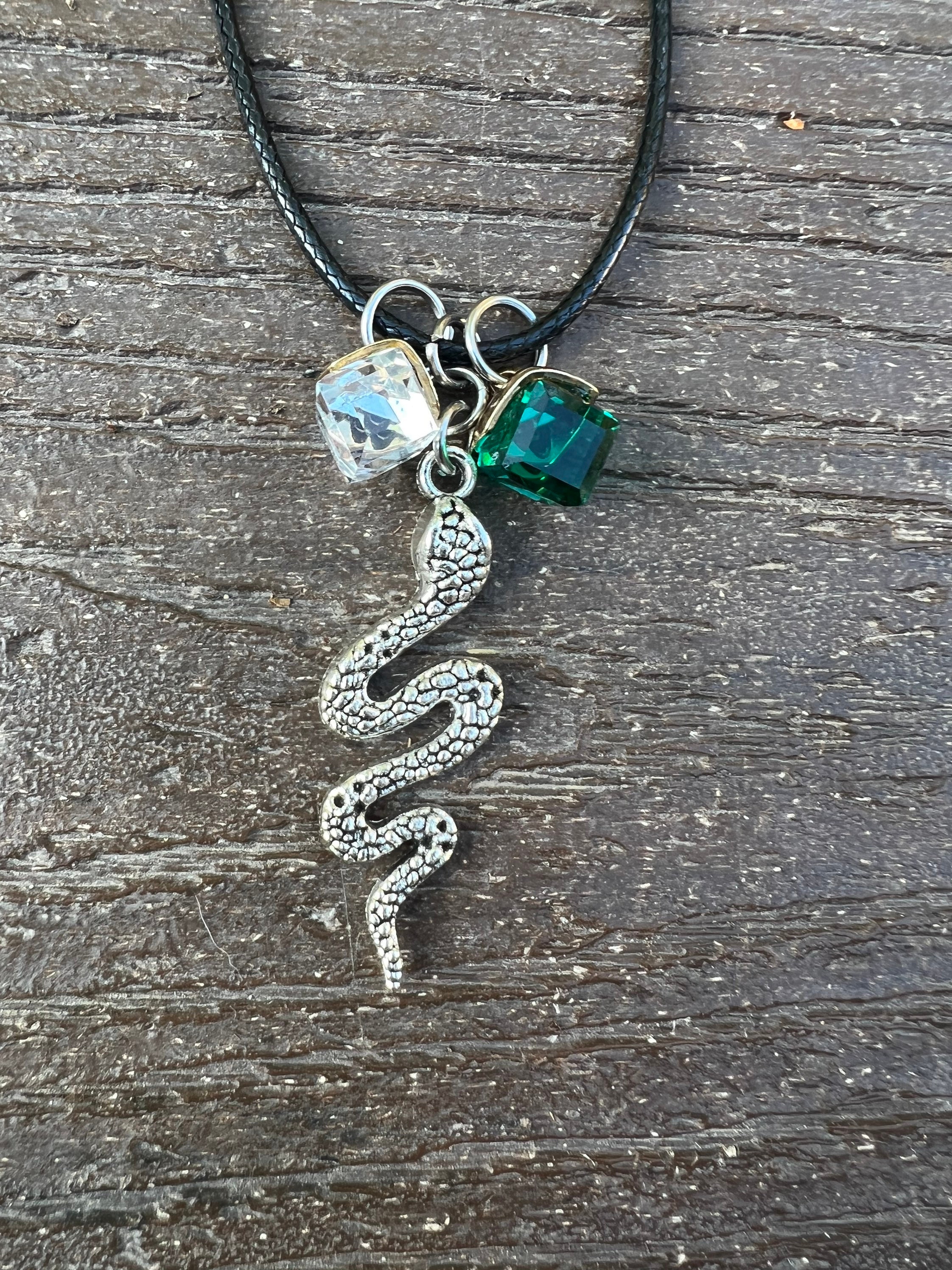 Wizard/Witch School House Serpent Necklace