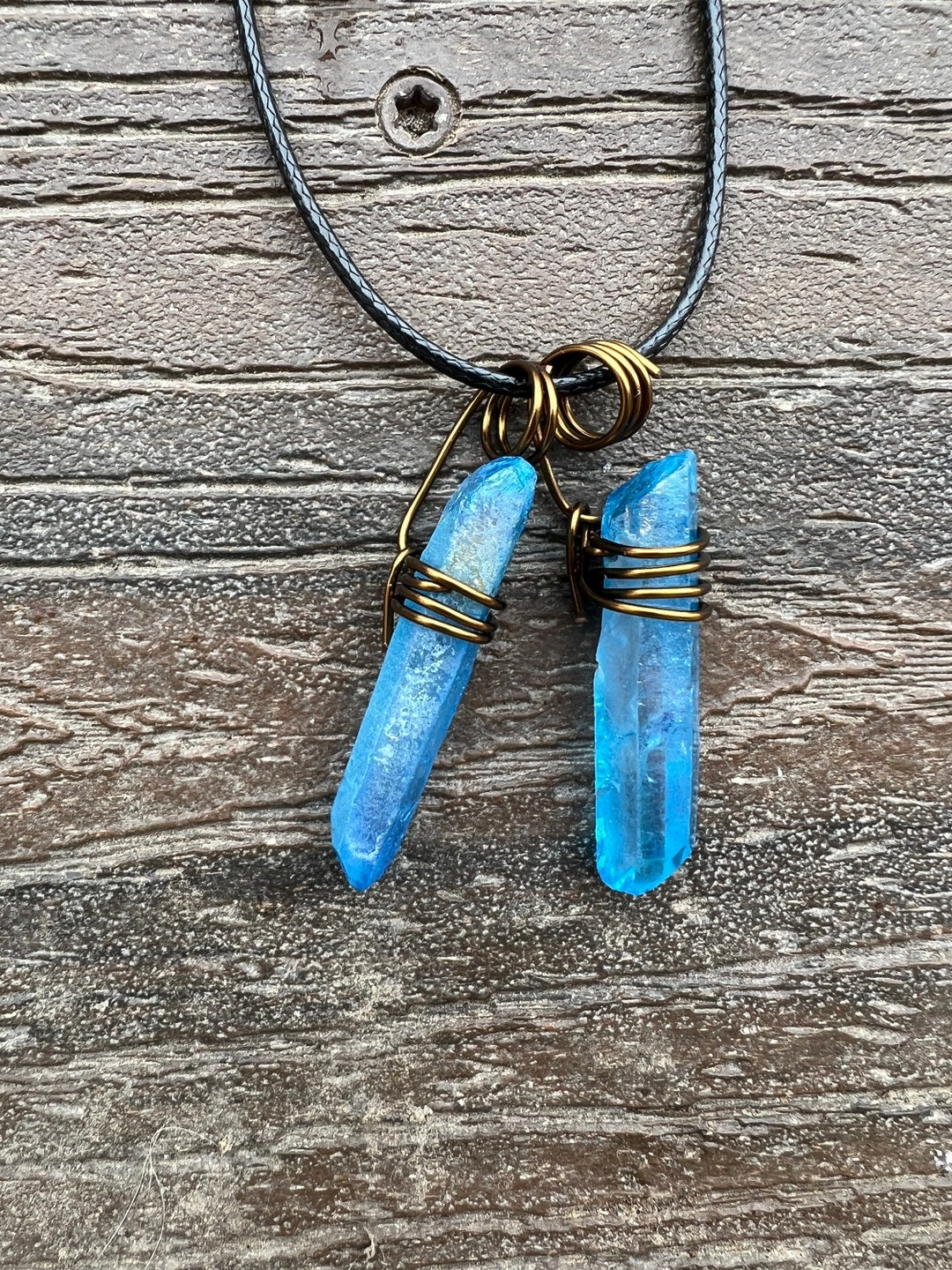 Ahsoka Tano Kyber Crystal Necklace/star Wars Inspired Dual Etsy