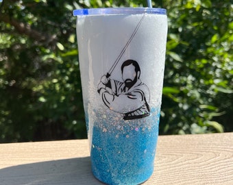 Vaso con purpurina Obi-Wan Kenobi/taza de café/taza de 20 oz/regalo inspirado en Star Wars caliente o frío