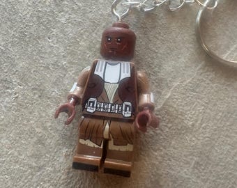 Star Wars Mace Windu Schlüsselanhänger Mini Figur Lego Style