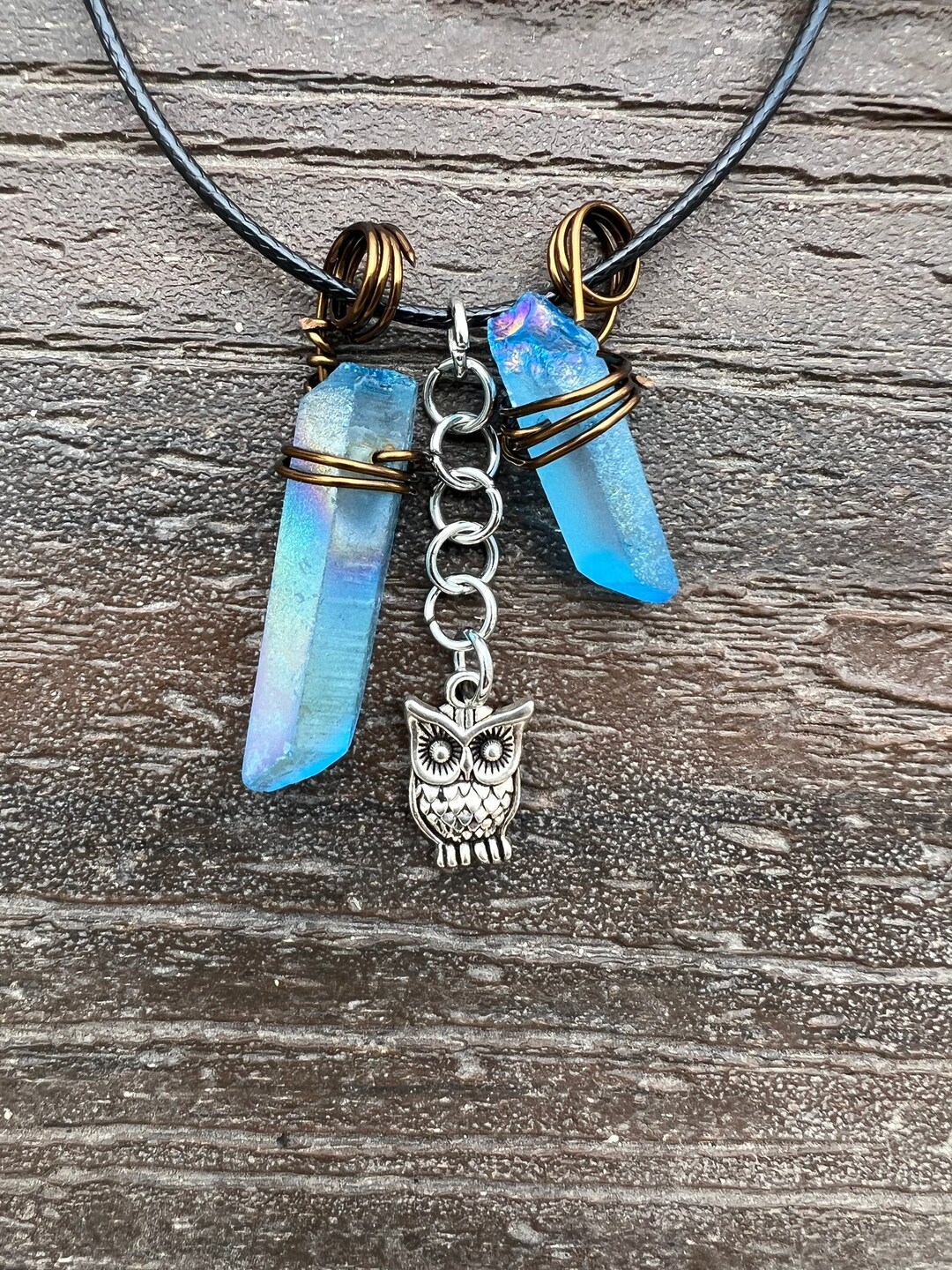 Ahsoka Tano Kyber Crystal Necklace/blue Dual Wielding Etsy