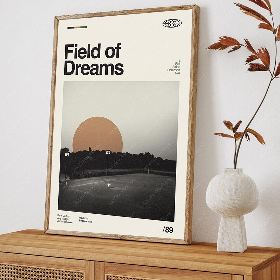 Field of Dreams Mid Century Modern Movies Poster Retro TV Etsy