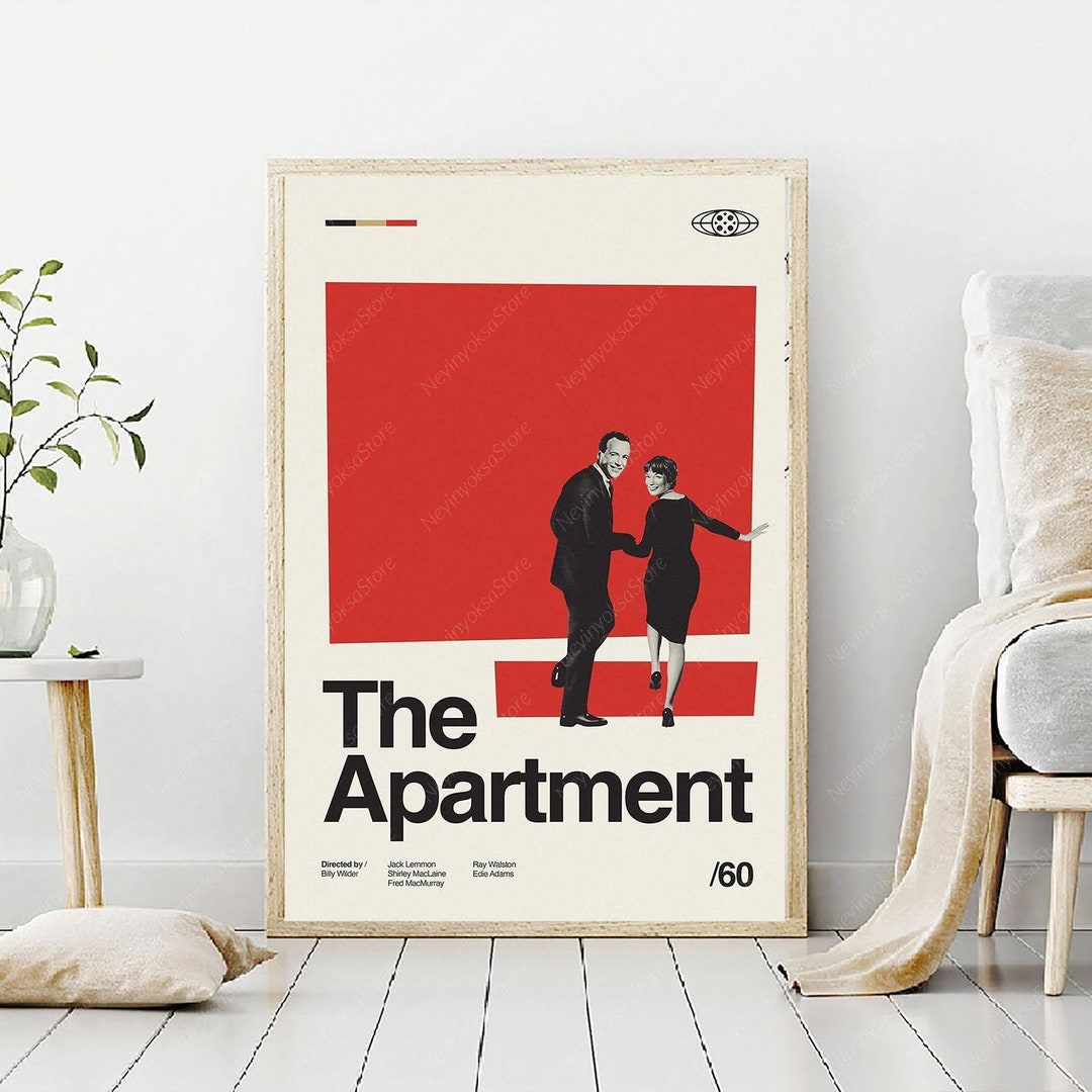The Apartment Mid Century Modern Movies Poster Retro TV Etsy