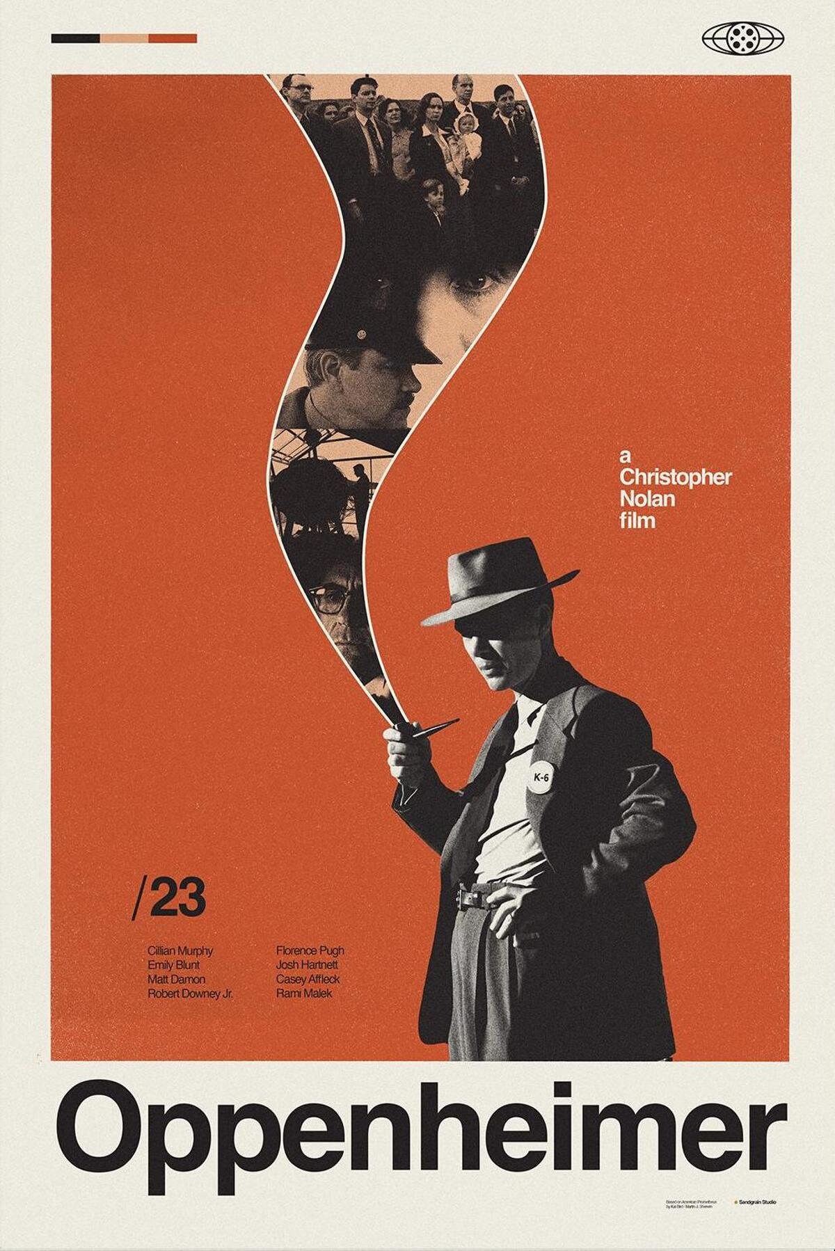 Oppenheimer Mid Century Modern Movies Poster Retro TV Movies Etsy