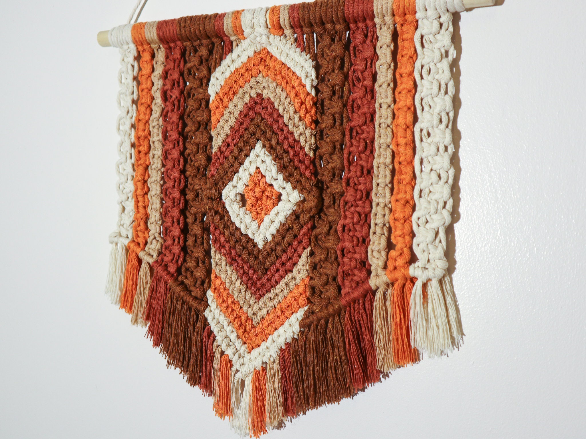Colors Of The Fall Large Macrame Wall Hanging Decor