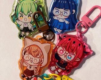 HoloPromise Glitter Acrylic Charms | Hololive EN, Hololive Charms