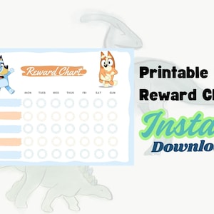Bluey Dog Reward Chart Printable | Kids Behavior Motivation (Instant Download)