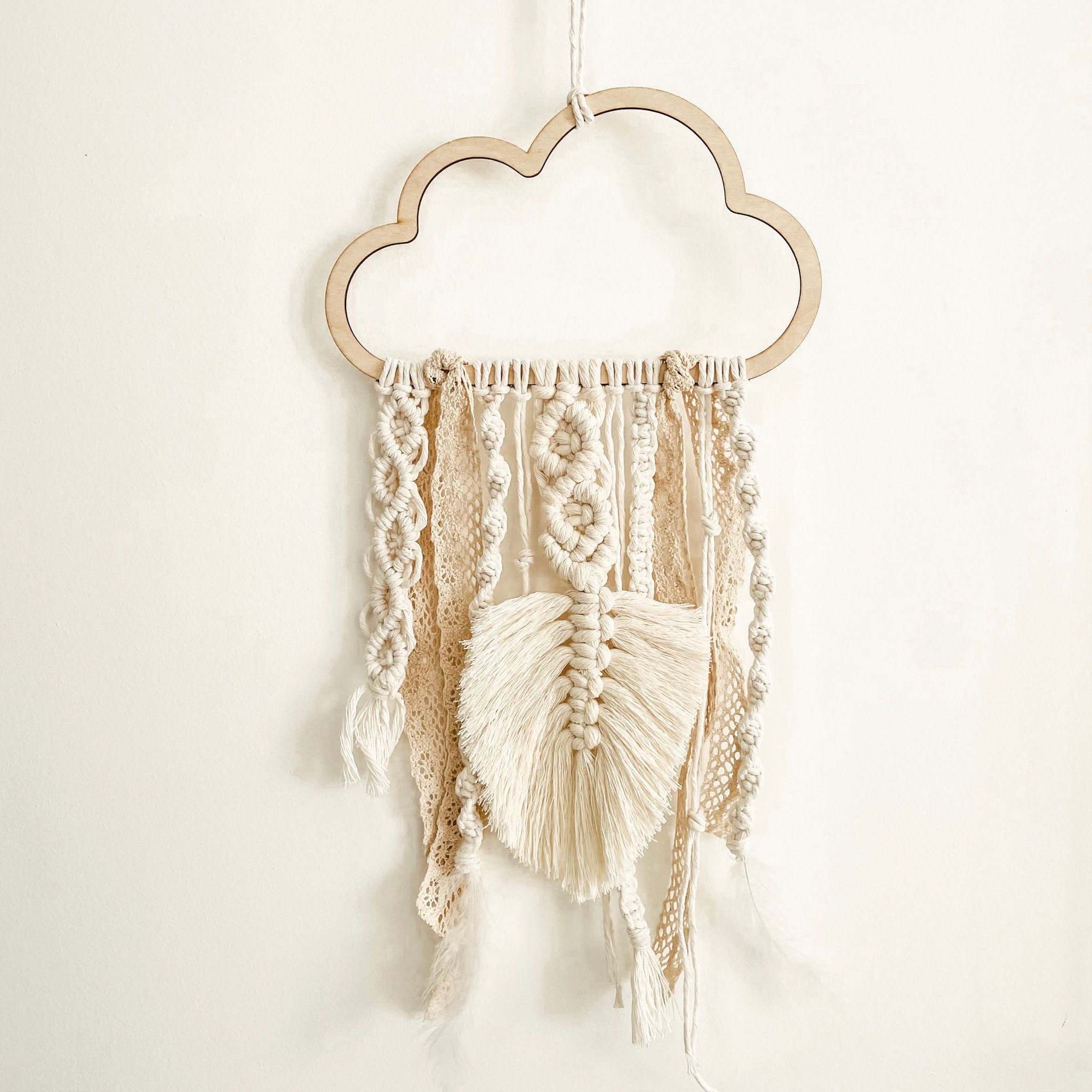 Décoration Macramé Nuage Pour Chambre Bébé Cielo