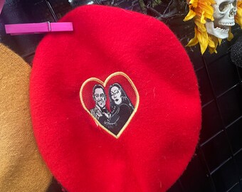 Morticia and Gomez French beret