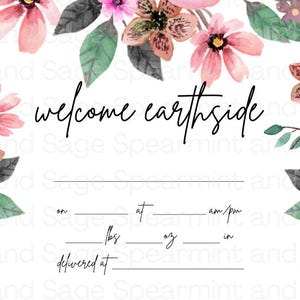 Geboorteakte pasgeborene • Aandenken • Ziekenhuisgeboorte • Bloemen