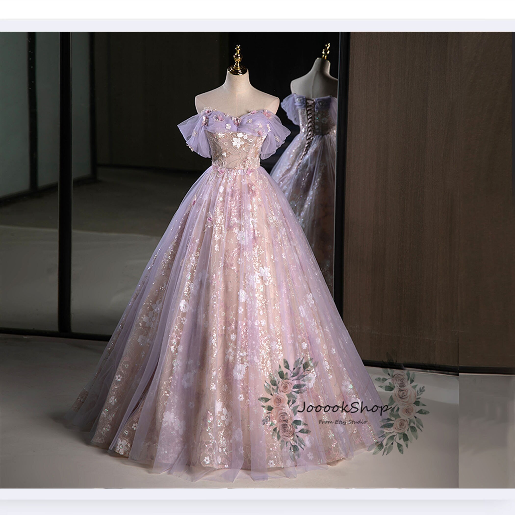 Vestido de 15 anos violeta 2025