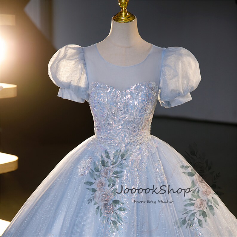 blue cinderella gown