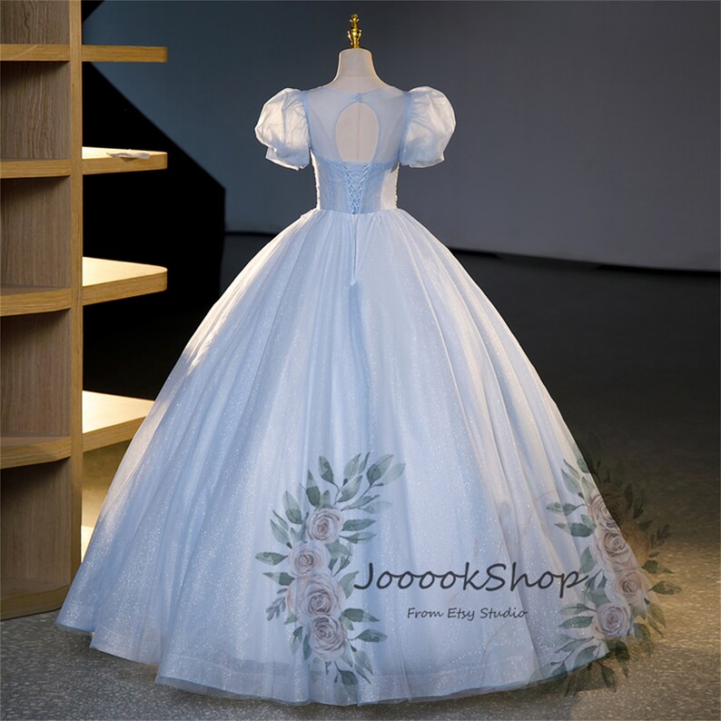 blue cinderella gown