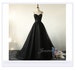 2022 New Black Tulle Wedding Dress Women Spaghetti Straps Black Prom Dress Gown Satin Ball Gown Dress Bridal Gowns & Separates 