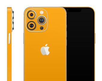 Orange iPhone SKIN wrap decals / 13 / 12 / 11 / X / XS / XR / 8