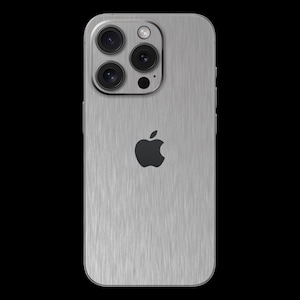 Brushed Titanium iPhone SKIN wrap (textured) - all iPhone models