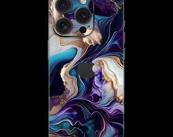 Purple Marble iPhone SKIN wrap - all iPhone models