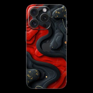 Red Black iPhone SKIN wrap - all iPhone models