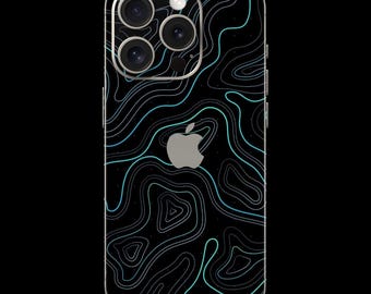 Blue Damascus Billionaire iPhone SKIN wrap - all iPhone models