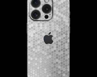 Silver Honeycomb iPhone SKIN wrap (textured) - all iPhone models