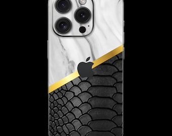 Croco iPhone SKIN wrap - refined with 22k real gold - all iPhone models