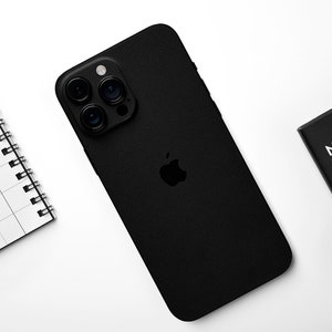 Avvolgimento della PELLE per iPhone in pelle naturale / Pelle per iPhone in vera pelle 15/14/13/12/11 / X / XS / XR Black